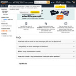 $10 Promo Credit on $250 Amazon Gift Card Spend (First 2000 Orders) @ Amazon AU