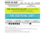 Free Shipping at River Island - Min Spend £15