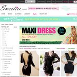 $5 off $35, $9 off $65, $18 off $99 All Dresses @ Sweetiee