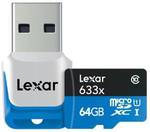 Lexar 64GB Micro SD 633x 95MB/s Class 10 Memory Card - USD$60.95 / 32GB USD $34.95 + Ship Amazon