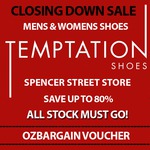 Temptation Shoes Melbourne CBD Closing down Prices from $15, Further 10%-20% off with Coupon