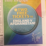 Two Free Tickets England Vs Afghanistan @ SCG to The First 1000 People-Paper Purchase of $1.40