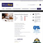 Posture Perfect Single Size Mattress $499, Free Pickup (VIC) or Delivery from $59 @ Royal Sleep
