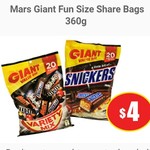Mars Giant Fun Size Share Bags 360g $4.00 @ NQR VIC