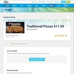 Traditional Pizzas from $11.95 Delivered @ Domino's