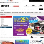 House: Extra 25% Off Site-Wide* Including Sale Items - Free Click and Collect