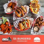 $5 Burgers Today Only (Save $9) at BBJ Express North Sydney (1 Burger Per Member) [NSW]