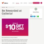 [WA] Receive a $10 Galleria Gift Card When You Spend $80 or More and Connect by Email