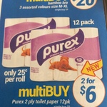 [SA/NSW/VIC] 24 Pack of Purex Toilet Paper $6 at Cheap as Chips