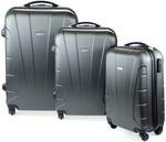 Orbis 3 Piece Hardside Spinner Luggage Set (Charcoal & Orange) for $89 + Shipping @Kogan