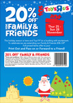 [AUST WIDE] Toys R Us 20% off Coupon for Full Priced Items: 25 - 28 Nov