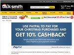 PayPal 10% Cashback at Dick Smith