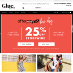 'Afterpay Day' | 25% off Storewide + Free Delivery for Orders >$75 @ Glue Store