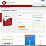 Novapdf 9 Lite - Free from Pcpro UK (RRP US$29.99)