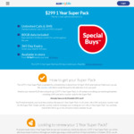 365 Day Prepaid Super Pack $299 (Unlimited Calls, SMS, MMS, 80GB Data) @ ALDImobile