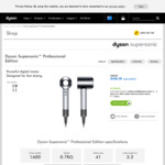 Dyson Supersonic Professional Edition Hair Dryer $349.30  (Save $149.70) @ Dyson