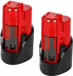 Energup Replacement Milwaukee M12 Battery $21.59 (20% off) + Delivery (Free with Prime/ $49 Spend) @ Auwowoo Amazon AU