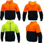 20% off Hi-Vis Hooded Safety Workwear Fleece-lined Fleecy Zip Hoodie Jacket Jumper $18.22 Delivered @ Remixxsyd eBay