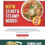 $5 Bún bò Huế / Rice Noodle Soup @ Roll’d (via App)