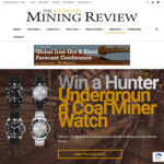 Win 1 of 2 Hunter Underground Automatic Coal Miners Watches from Australian Mining Review