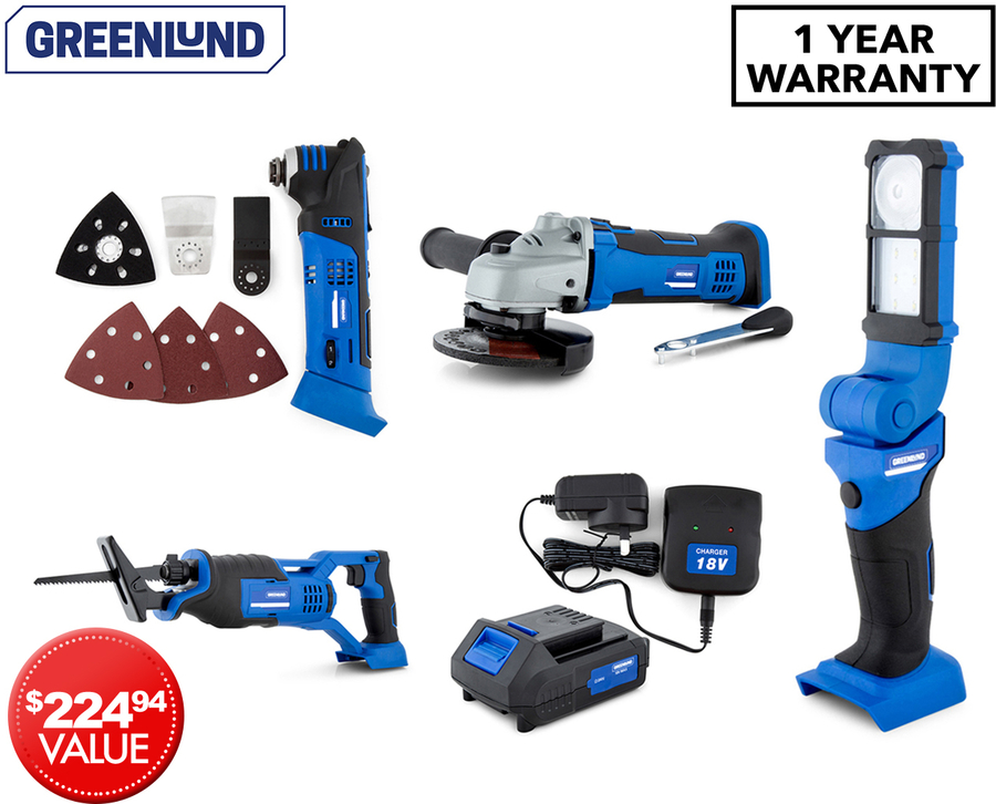 Greenlund 6-Piece Cordless Power Tool Kit - DIY Value Bundle $50 +