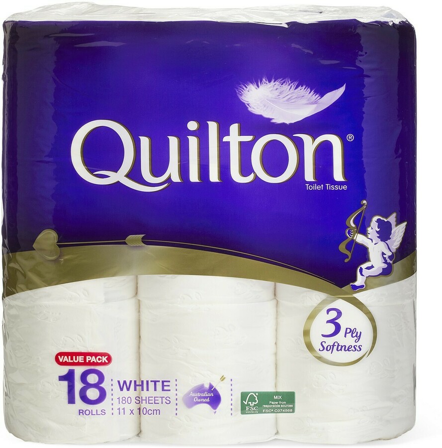 Quilton 3 Ply Toilet Tissue 18 Pack $8 @ Big W (Selected Stores Only ...