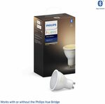 Philips Hue GU10 White/Colour $38.50/$62.30, Garnea 90mm $49.40 & Hue Play Delivery ($0 with Prime/ $39 Spend) @ Amazon AU