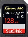 SanDisk Extreme PRO 128GB SD Card SDXC, V30, U3, UHS-I $44.29 Delivered @ Amazon AU