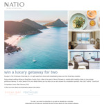 Win a Getaway to Shoal Bay for 2 Worth $7,500 or 1 of 10 Natio Gift Packs from Natio