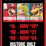 10% off Nintendo eShop Prepaid Cards @ EB Games (In-Store Only)