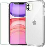 iPhone 13 12 11 XS Max XR 8 7+ 6 SE Case Crystal Clear Soft Cover for Apple with Glass Screen Protector $5.99 Delivered @Ab eBay