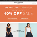 Take A Further 40% off Already Reduced Styles + $7.50 Delivery ($0 with $100 Order) @ French Connection
