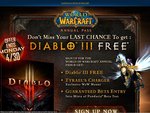 Diablo III FREE With a 12 Month World Of Warcraft WOW Subscription