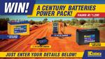 Win a Century Batteries Power Pack Worth $1,220 from What's Up Downunder