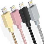 USB A to Lightning Cable 4Pack 1m  $8.94 + Delivery ($0 with Prime/ $39 Spend) @ AHGEIIY-Au via Amazon AU