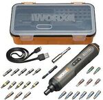 WORX 4V Screwdriver 26-Piece Kit in Case $63.96 ($62.36 eBay Plus) Delivered @ WORX eBay