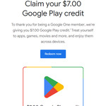 $7.00 Google Play Credit for Google One Turkey Member