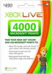 Microsoft Xbox Live 4000 Points (USA And Non-EU Countries) $44.99 USD www.ultimatumgamekeys.com