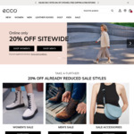 20% Off Sitewide + Extra 5% Off + Free Delivery @ ECCO