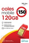 Coles Mobile 1-Year 120GB Plan $119 (Was $150), 200GB $169 (Was $200), 60GB $99 (Was $120) @ Coles in-Store