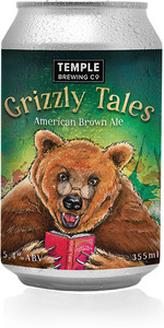 Temple Brewing "Grizzly Tales" American Brown Ale 16x355ml Case 5.4% ABV $50 + $10 Del. ($0 with $100 Spend) @ Temple Brewing