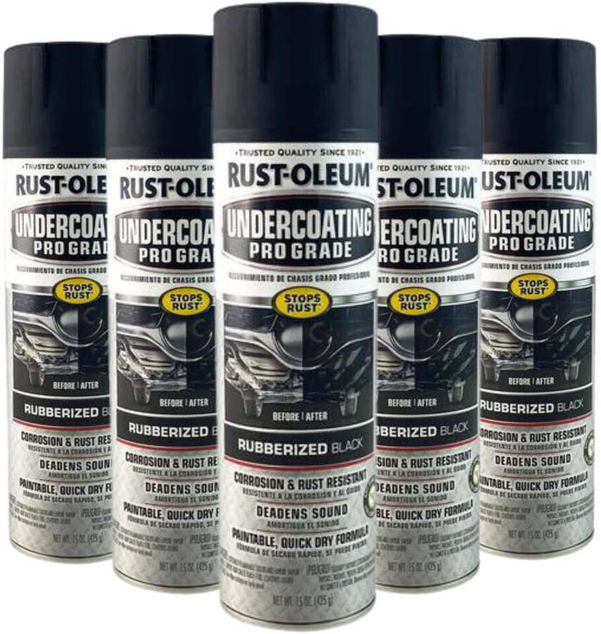 Rust-Oleum Automotive Professional Rubberised Undercoating Black 425g 6 ...