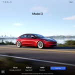 1.99% p.a. Interest Rate (3.57% p.a. CR) on Tesla Model 3 RWD and Long Range AWD @ Tesla