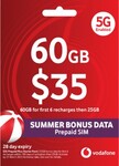 Vodafone $35 60GB 28-Day Prepaid Starter Pack $12 + 1000 FlyBuys Points (Worth $5) @ Coles