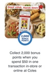 Spend $50 in 1 Transaction at Coles for 2000 Bonus Flybuy Points @ Flybuys