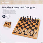 Anko Wooden Chess and Draughts Game $8 + Delivery @ Kmart / Target via Catch