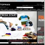 Free Worldwide Delivery at Topman, Ends in 12 Hours