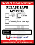 Free Pet Emergency Window Sticker