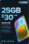 50% off Belong SIM Starter Kit $30 Mobile for $15 in-Store Only @ Coles
