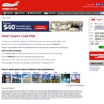 Webjet - $40 off Hotel Bookings Over $250 or $50 off Hotel Bookings Over $300